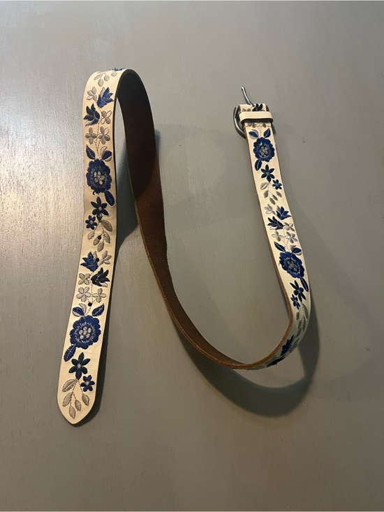 Lucky Brand Accessories - Lucky Brand Floral Embroidered Leather Belt Size XL